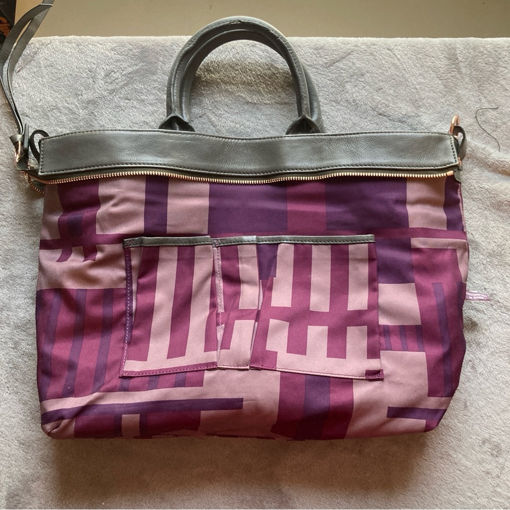 Kooba Kira Leather Tote Bag in Grey with Copper Accents - Missing Strap - Picture 7 of 16